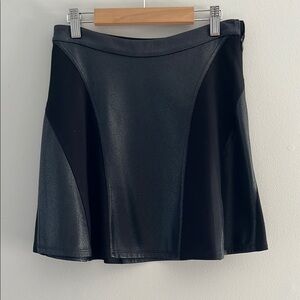 Chic Black Faux Leather Skirt
